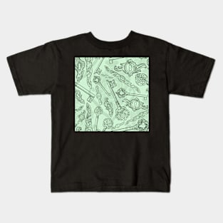 Rococo locks and keys pattern design Kids T-Shirt